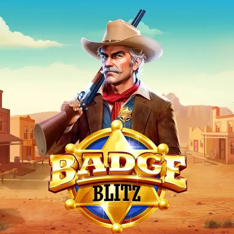 Badge Blitz game by Pragmatic Play – logo hosted on Spingenie Casino