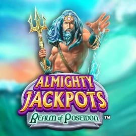 Almighty Jackpots – Realm of Poseidon casino game by Novomatic – featured logo at Spingenie Casino