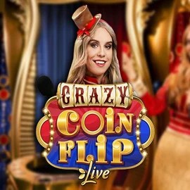 Crazy Coin Flip logo by Evolution at Spingenie CasinoCrazy Coin Flip