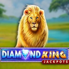 Diamond King Jackpots slot logo by SpinPlay Games at Spingenie Casino