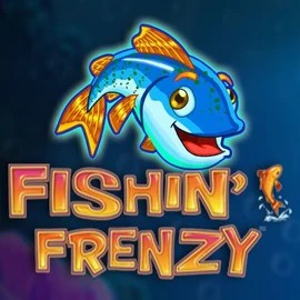 Logo of Fishin Frenzy from Blueprint Gaming at Spingenie Casino
