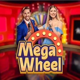 Mega Wheel slot logo by Pragmatic Play at Spingenie Casino