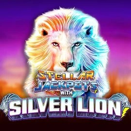 Stellar Jackpots with Silver Lion game by Lightning Box Game – logo hosted on Spingenie Casino